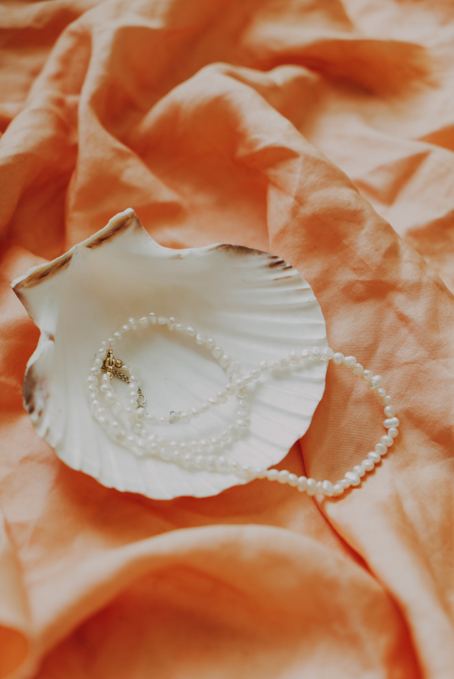 Halo Pearl Necklace – White
