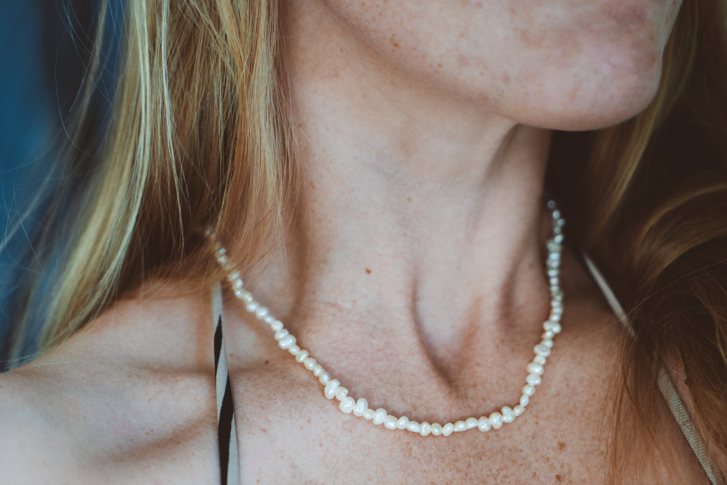Halo Pearl Necklace – White