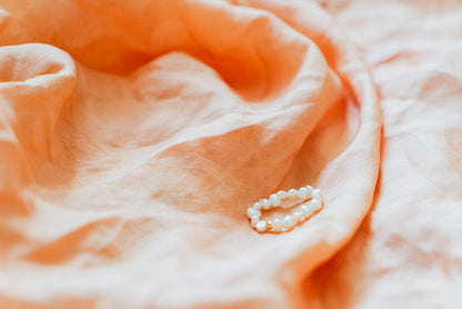 Halo Pearl Ring - White