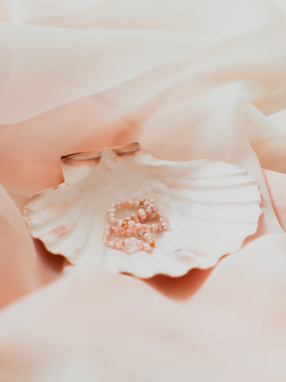 Halo Pearl Ring - Pink