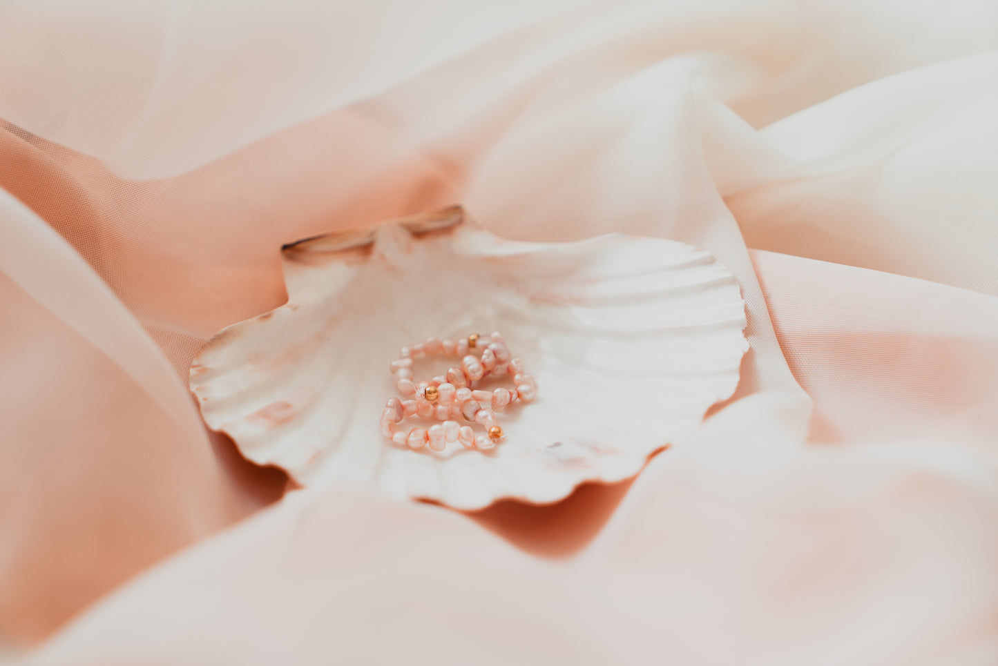 Halo Pearl Ring - Pink