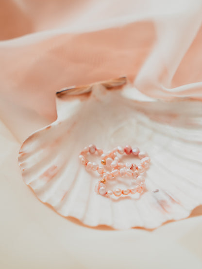 Halo Pearl Ring - Pink