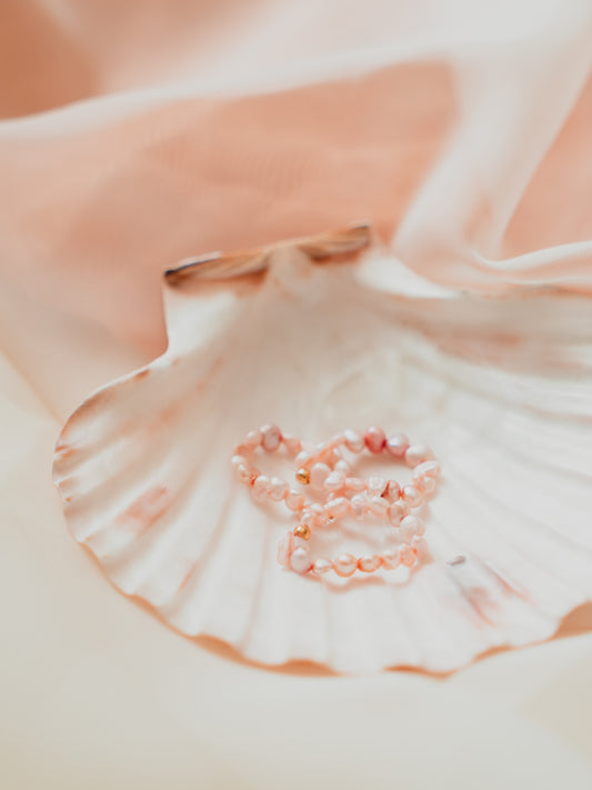 Halo Pearl Ring - Pink